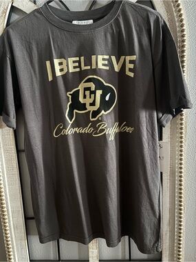 Colorado Buffaloes I Believe Graphic Tee - Black NWT Small